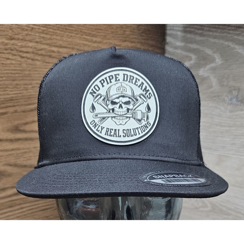 No Pipe Dreams Only Real Solutions 5-Panel Trucker Hat Snapback Hat Cap Black